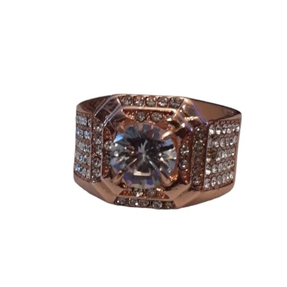 Men's Ring‎ 18k Filled Rose Gold NWOT size 12.75 - Picture 9 of 13